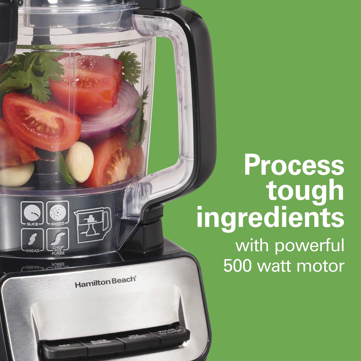 Hamilton Beach Stack & Snap Food Processor and Vegetable Chopper, BPA Free, Stainless Steel Blades, 14 Cup + 4-Cup Mini Bowls, 3-Speed 500 Watt Motor, Black (70585)45