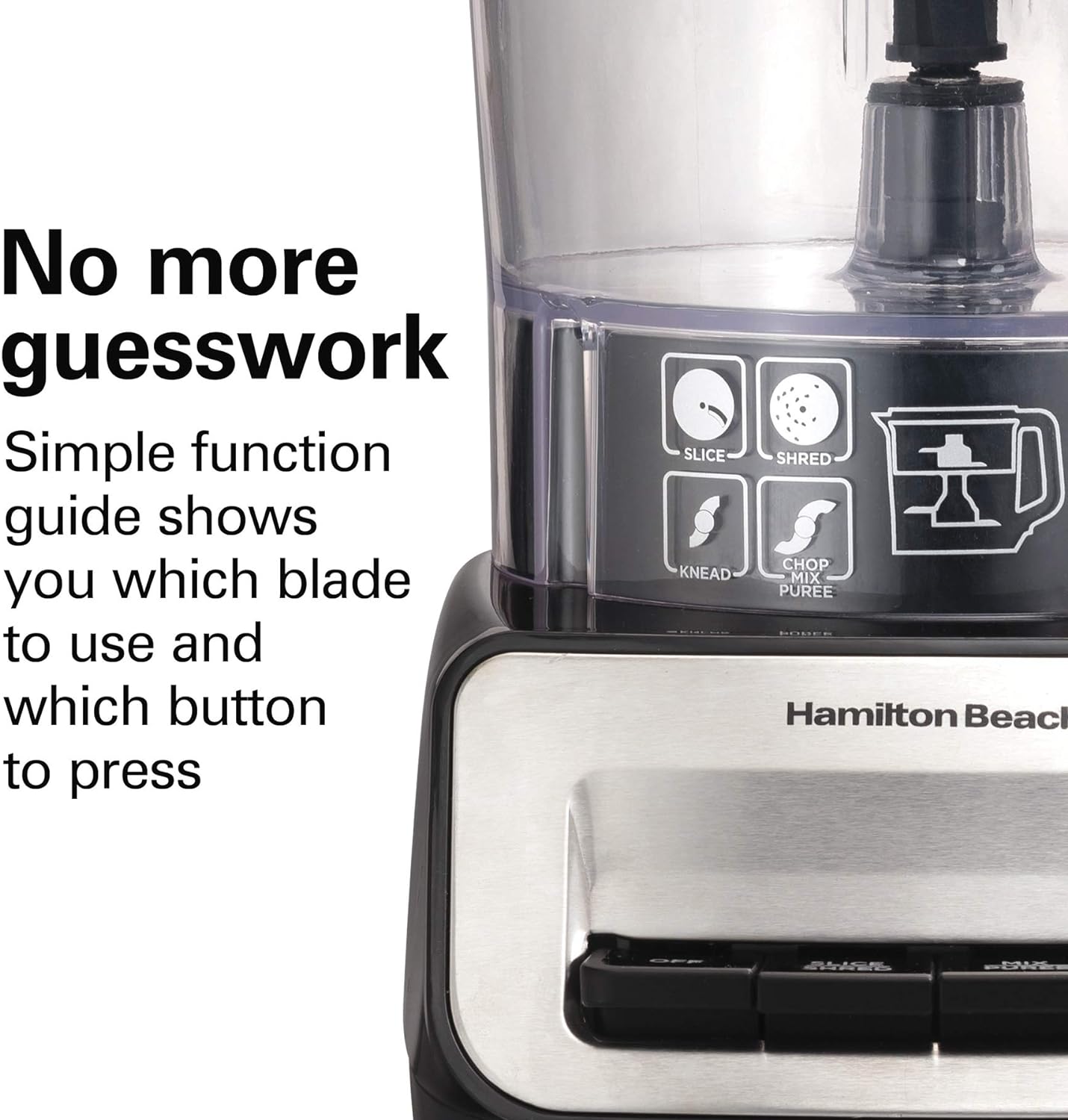 Hamilton Beach Stack & Snap Food Processor and Vegetable Chopper, BPA Free, Stainless Steel Blades, 14 Cup + 4-Cup Mini Bowls, 3-Speed 500 Watt Motor, Black (70585)9