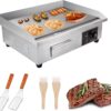 Heuyrao 22" Commercial Electric Griddle, Electric Flat Top Grill, 3000W Countertop Griddle with Shovels and Brushes for Restaurant Kitchens