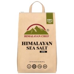 Himalayan Chef Gourmet Sea Salt, Fine Grain 320 Ounce, Classic Sea Salt, All-Natural & Pure, Unrefined, Gluten Free, Sea Salt for Daily Cooking, 20 lbs/Each, Pack of 2