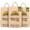 Himalayan Chef Pink Himalayan Salt - 15 lbs. (3 x 5 Pound Bags) Fine Grain, Bulk Bag, Non-GMO, Vegan & Kosher Certified, Food Graded with Rich 84 Minerals