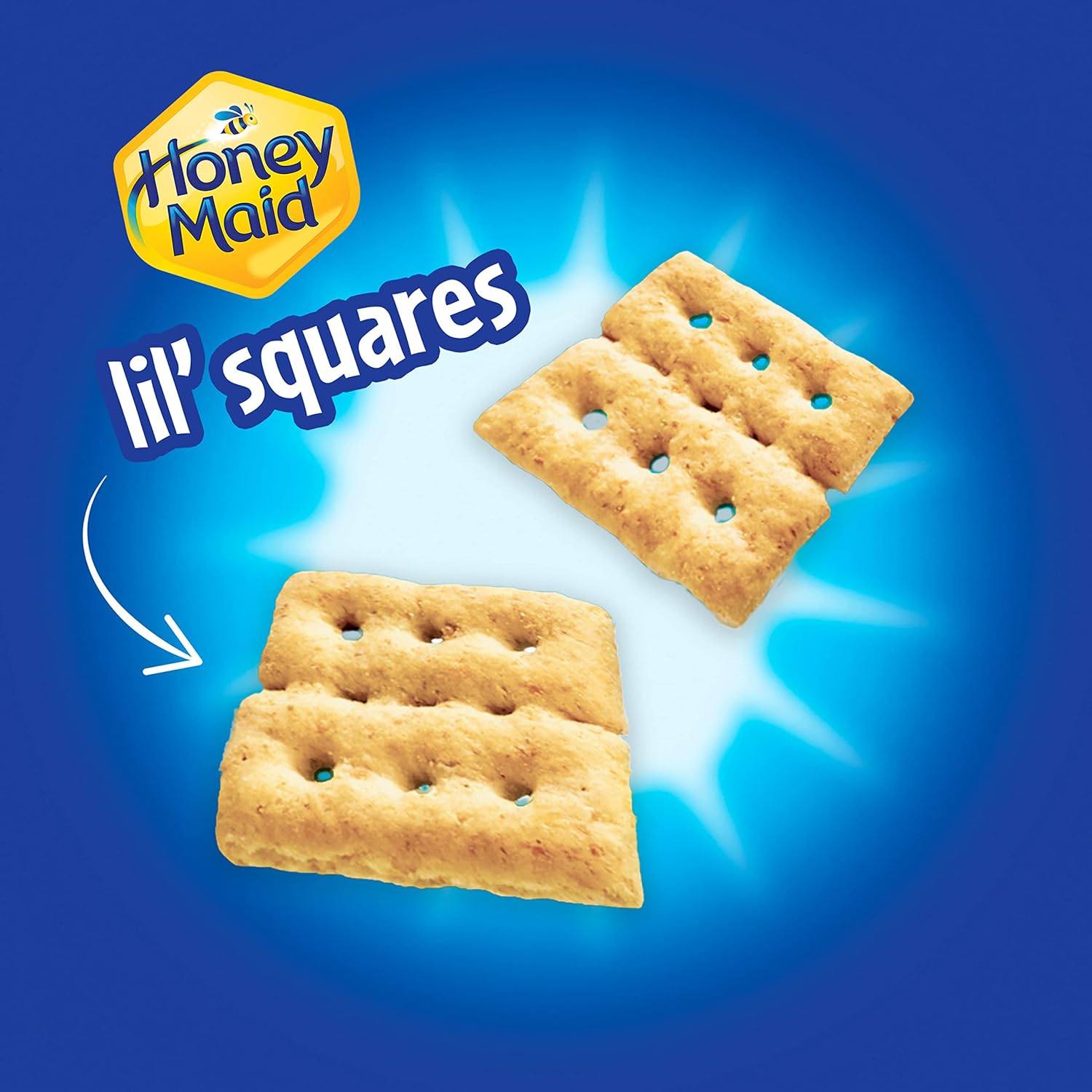 Honey Maid Lil' Squares Graham Crackers, Honey, 1.06 oz -Pack of 722