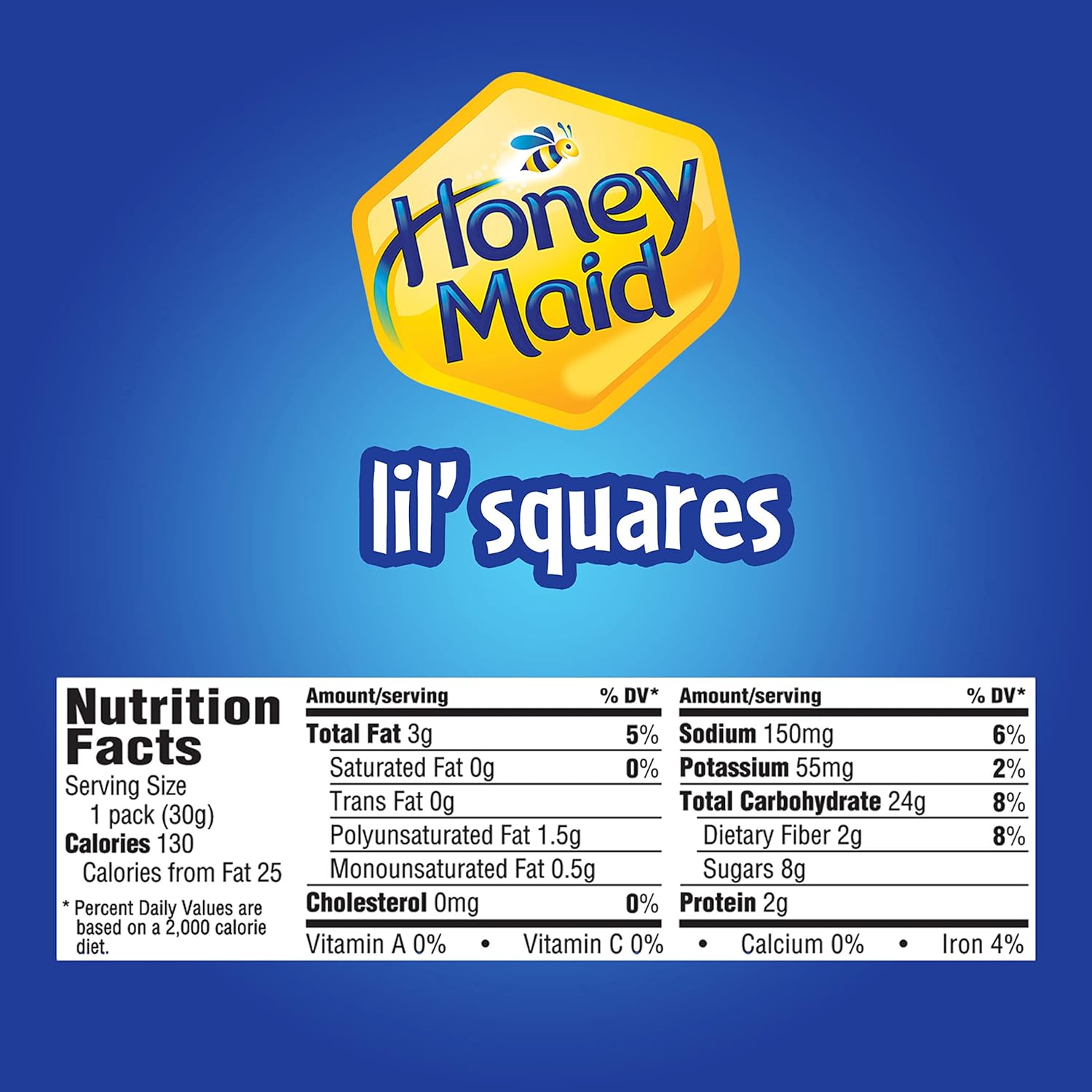 Honey Maid Lil' Squares Graham Crackers, Honey, 1.06 oz -Pack of 723