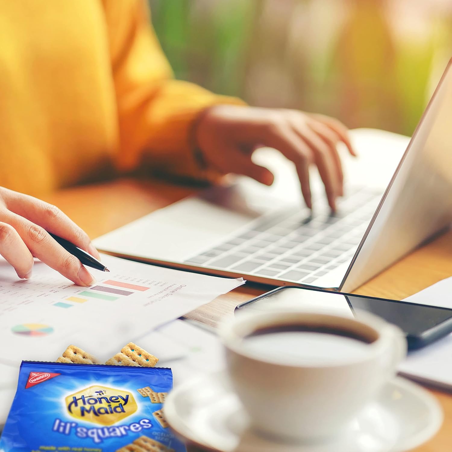 Honey Maid Lil' Squares Graham Crackers, Honey, 1.06 oz -Pack of 725