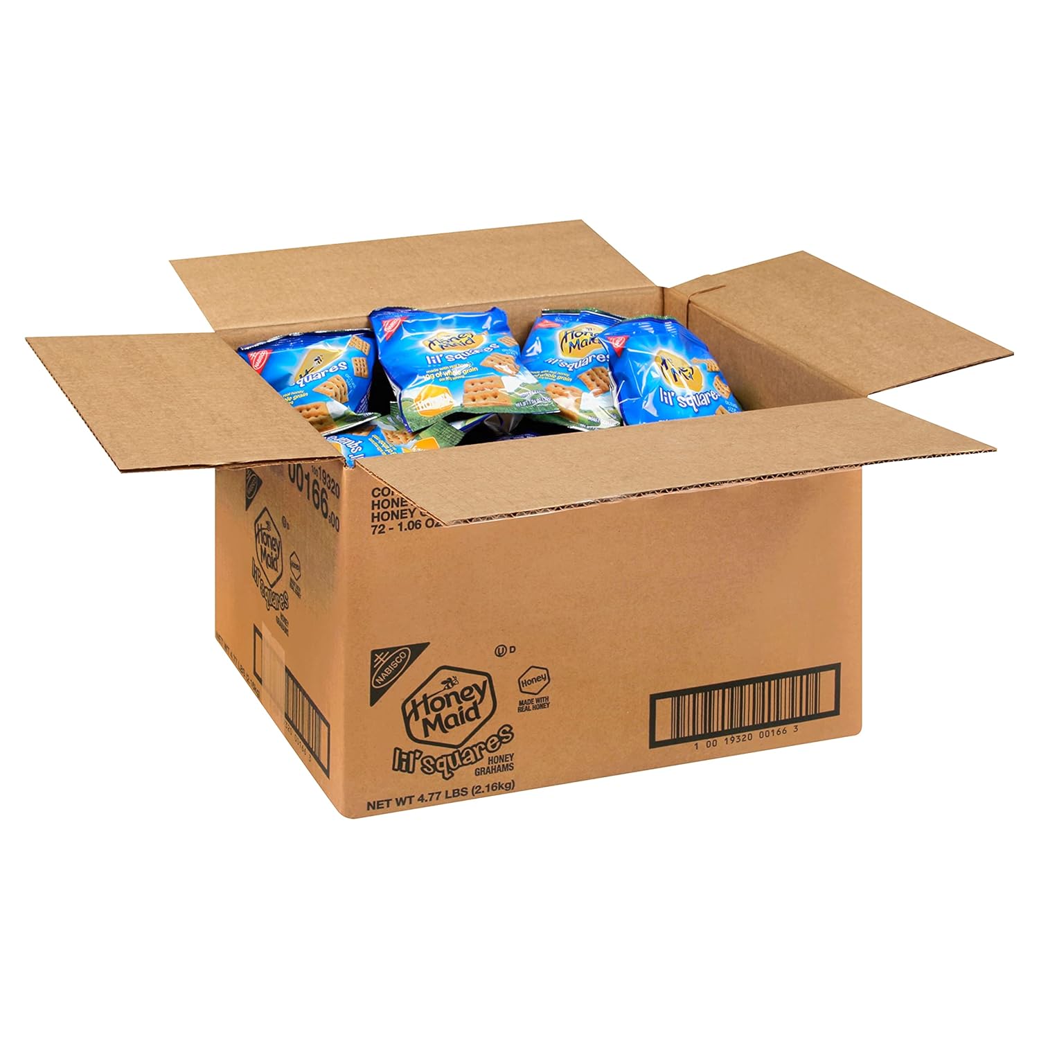 Honey Maid Lil' Squares Graham Crackers, Honey, 1.06 oz -Pack of 728