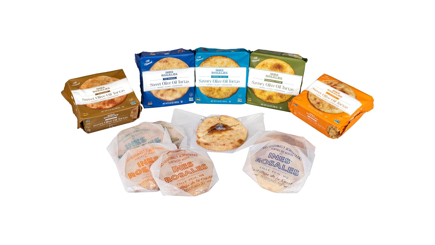 Ines Rosales Sweet Olive Oil Tortas with Orange Fine Mediterranean Crisps, All Natural, 6.34 Ounce (Pack of 10)9