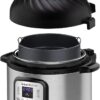 Instant Pot Duo Crisp 11-in-1 Air Fryer and Electric Pressure Cooker Combo with Multicooker Lids that Fries, Steams, Slow Cooks, Dehydrates,Free App With Over 800 Recipes, Black/Stainless Steel, 8QT