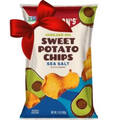 Jackson’s Sweet Potato Kettle Chips with Sea Salt made with Premium Avocado Oil (5 oz, Pack of 7) - Allergen-friendly, Gluten Free, Peanut Free, Vegan, Paleo Friendly - Shark Tank Product