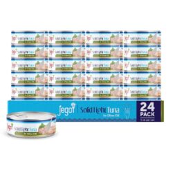 Jego Solid Light Tuna in Olive Oil | Keto | Low Carb | Gluten Free | Soy Free | Canned | Ready to eat | Pack of 24 | 5oz can