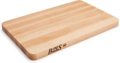 John Boos Block Chop-N-Slice Reversible Wood Cutting Board, 16"x10"x1", Maple
