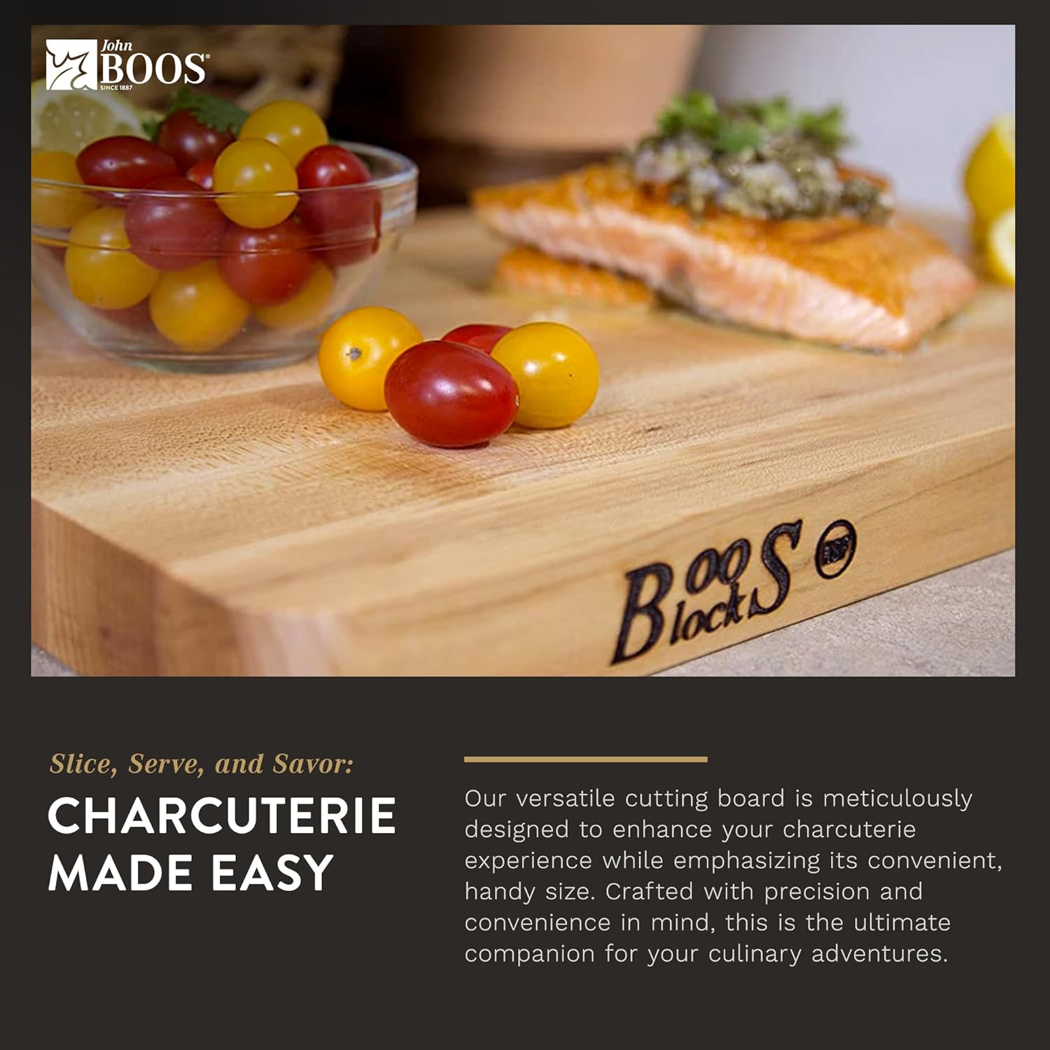 John Boos Block Chop-N-Slice Reversible Wood Cutting Board, 16x10x1, Maple4