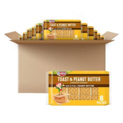 Keebler Sandwich Crackers, Single Serve Snack Crackers, Office And Kids Snacks, Toast And Peanut Butter (12 Trays, 96 Packs)