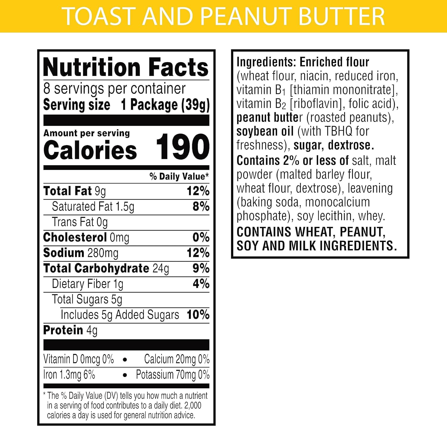 Keebler Sandwich Crackers, Single Serve Snack Crackers, Office And Kids Snacks, Toast And Peanut Butter (12 Trays, 96 Packs)3