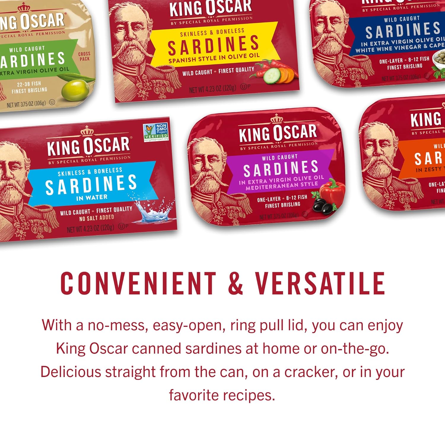 King Oscar Sardines Extra Virgin Olive Oil, 3.75-Ounce Cans (Pack of 12)0