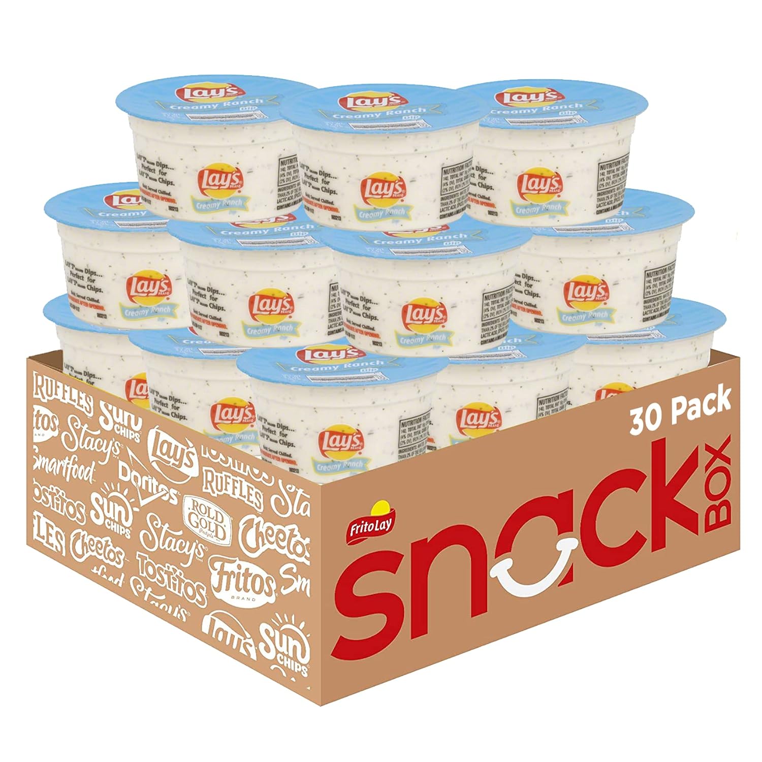 Lay's Dip Cups, Creamy Ranch, 3.7 Ounce (Pack of 30) Lay's Dip Cups, Creamy Ranch, 3.7 Ounce (Pack of 30)