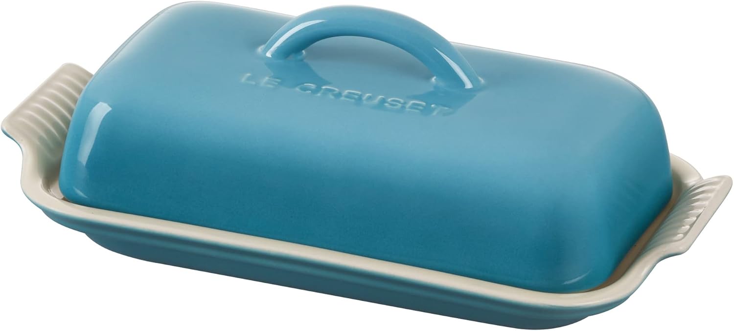Le Creuset Stoneware Heritage Butter Dish, Caribbean Le Creuset Stoneware Heritage Butter Dish, Caribbean