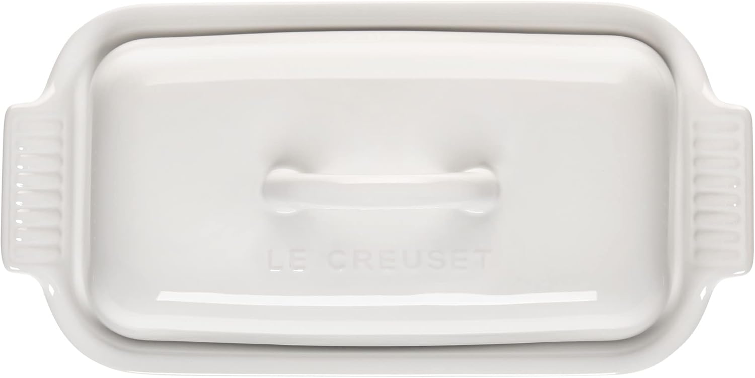 Le Creuset Stoneware Heritage Butter Dish, White1