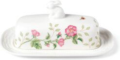 Lenox 893455 Butterfly Meadow Bunny Covered Butter Dish