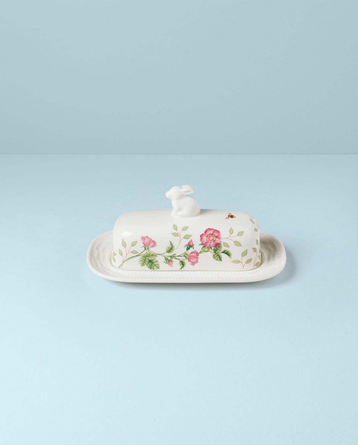 Lenox 893455 Butterfly Meadow Bunny Covered Butter Dish1