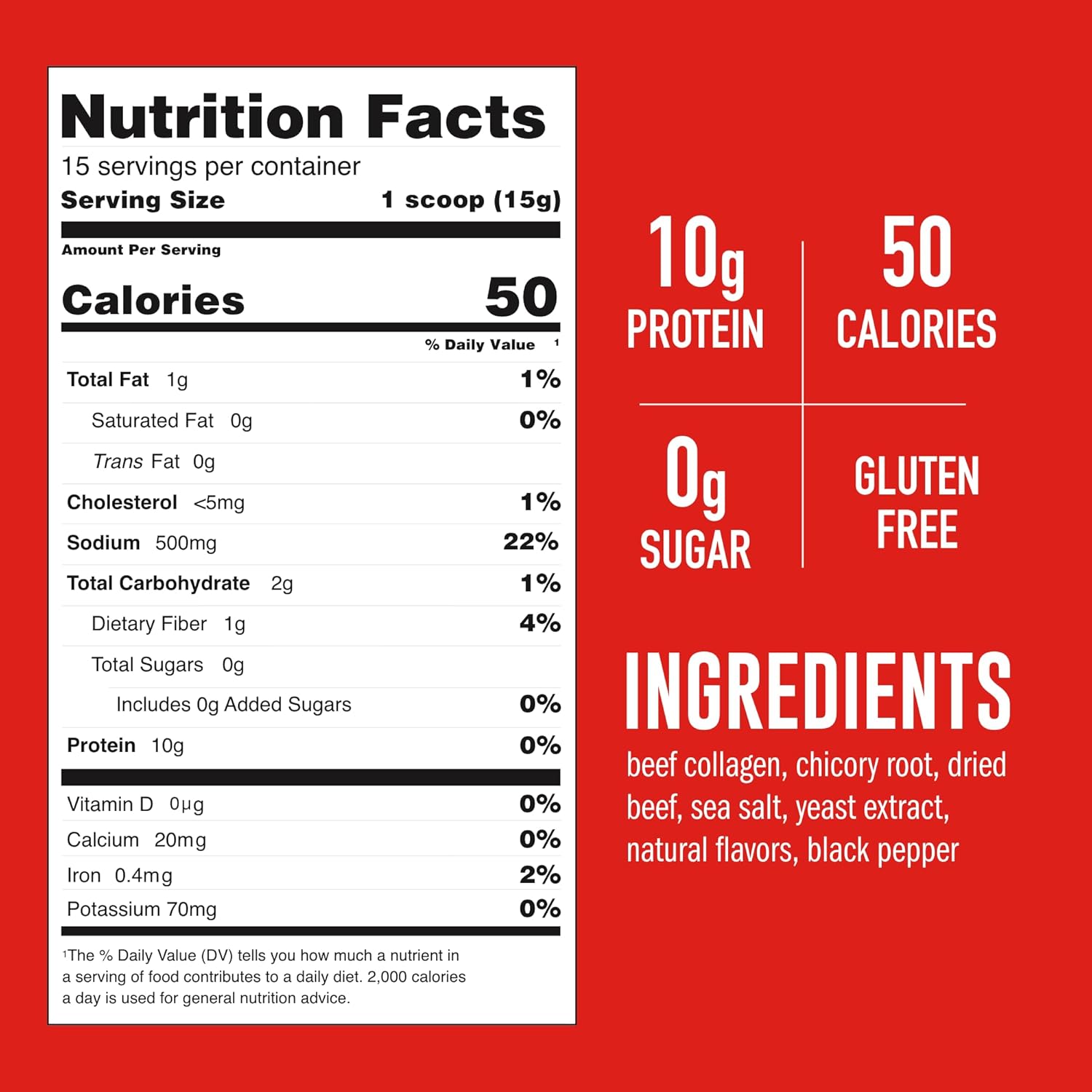 LonoLife Beef Bone Broth Powder Mix Grass-Fed, 10g Protein Collagen-Rich, Keto & Paleo Friendly Natural Ingredients 8oz Bulk Container (15 Servings)1