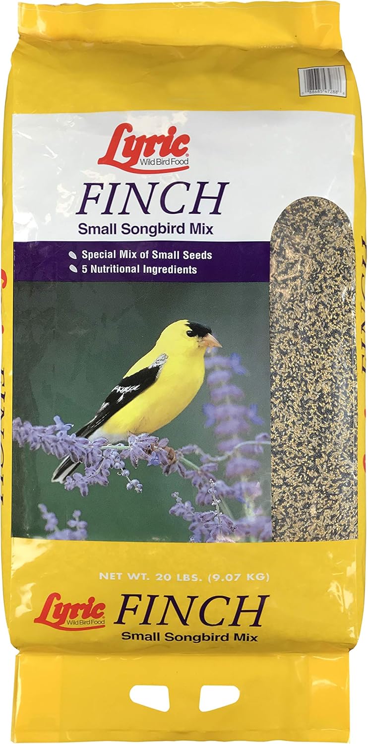 Lyric Finch - Small Songbird Wild Bird Seed - Attracts Goldfinches, House Finches, Purple Finches & More - 20 lb. bag Lyric Finch - Small Songbird Wild Bird Seed - Attracts Goldfinches, House Finches, Purple Finches & More - 20 lb. bag