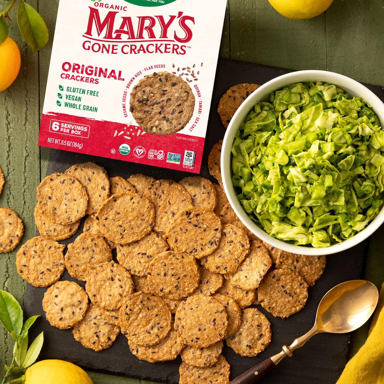 Mary's Gone Crackers Original Crackers, 6.5 Ounce (Pack of 6), Organic Brown Rice, Flax & Sesame Seeds, Gluten Free0
