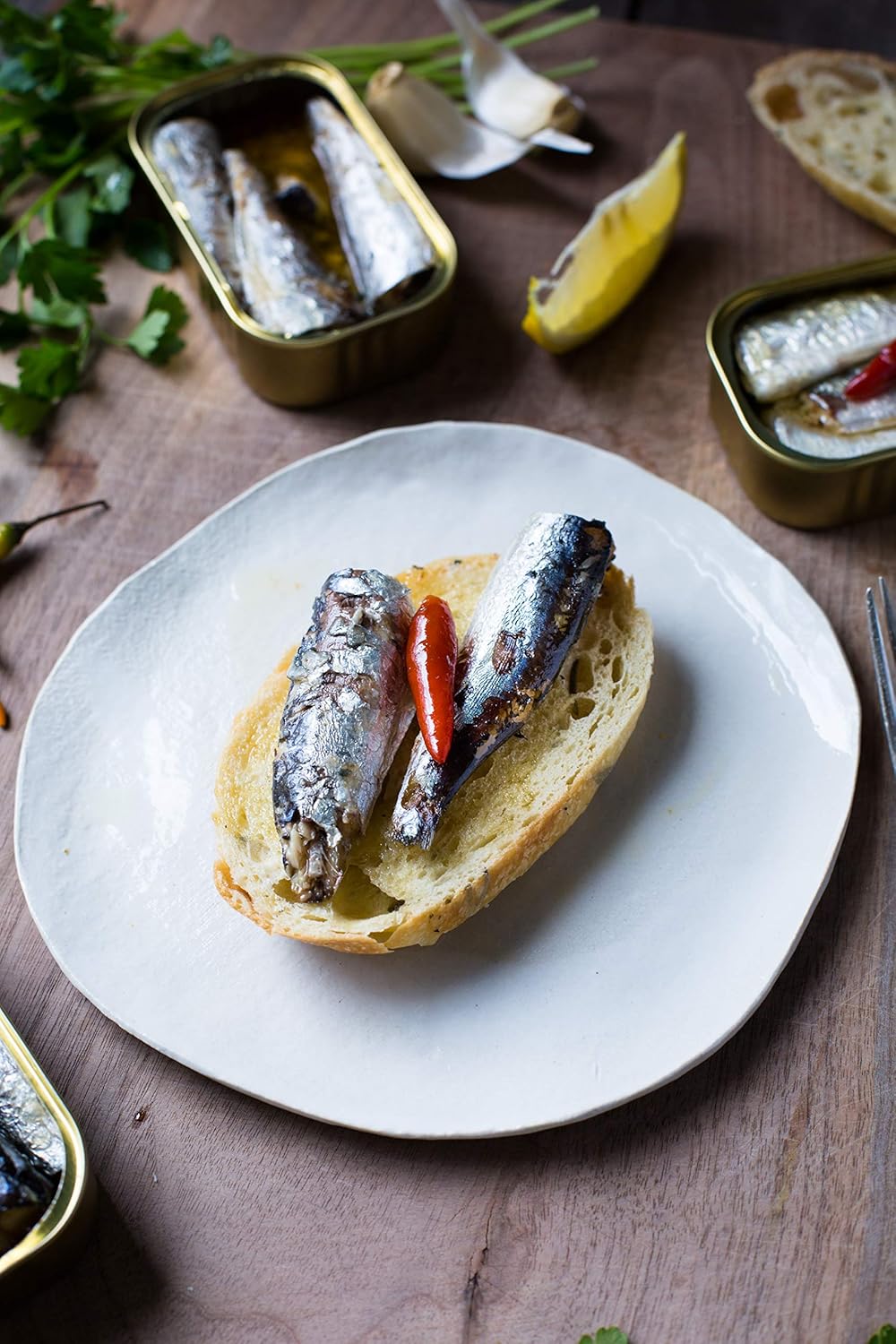 Matiz Sardines Variety Pack, Wild Caught Spanish Waters 10 Tins In Olive Oil, Sweet Piquillo Pepper, Spicy Piri Piri Pepper and Lemon Essence2
