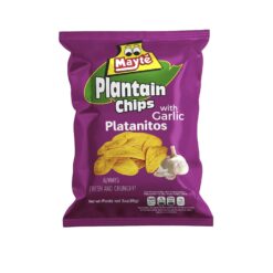 Mayté Garlic Chips Healthy Snacks 3 OZ Snacks Non GMO Gluten Free Snacks Kosher Garlic Chips Fried Plantains chips