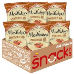 Miss Vickie's Kettle Cooked Potato Chips, Smokehouse BBQ Flavored , 1.375 Ounce (Pack of 64)