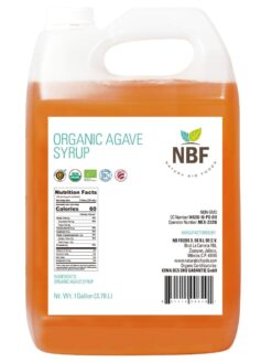 NBF, Agave Syrup, Organic, Nectar, Low Carb, Sugar substitute for baking, drinks & more, Family-friendly, Gluten free, Ideal for restaurants and industrial kitchens, Ambar, 176oz