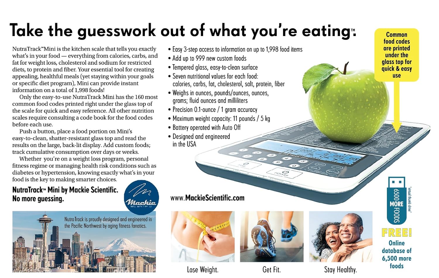 NUTRA TRACK™ Ultimate Food Kitchen & Nutrition Scale – Your Personal Nutritionist at Home! Powered by USDA Data, Designed for Precision in Seattle, WA0