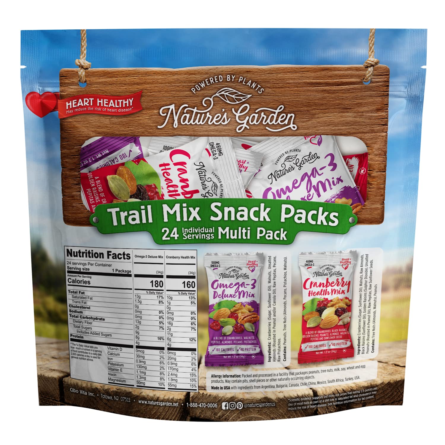 Nature's Garden Trail Mix Snack Pack - 28.8oz. (Pack of 3)1