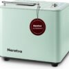 Neretva Bread Maker, [20-IN-1 & 2LB] Smallest Bread Machine Metal Material & Nonstick Ceramic Pan & Low Noise Bread Maker Machine for Gluten Free White Wheat Rye French Pizza etc (Light Green)