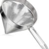 New Star Foodservice 34127 18/8 Stainless Steel China Cap Strainer, 10-Inch, Fine Mesh