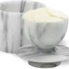 Norpro Marble Butter Keeper, Off-White