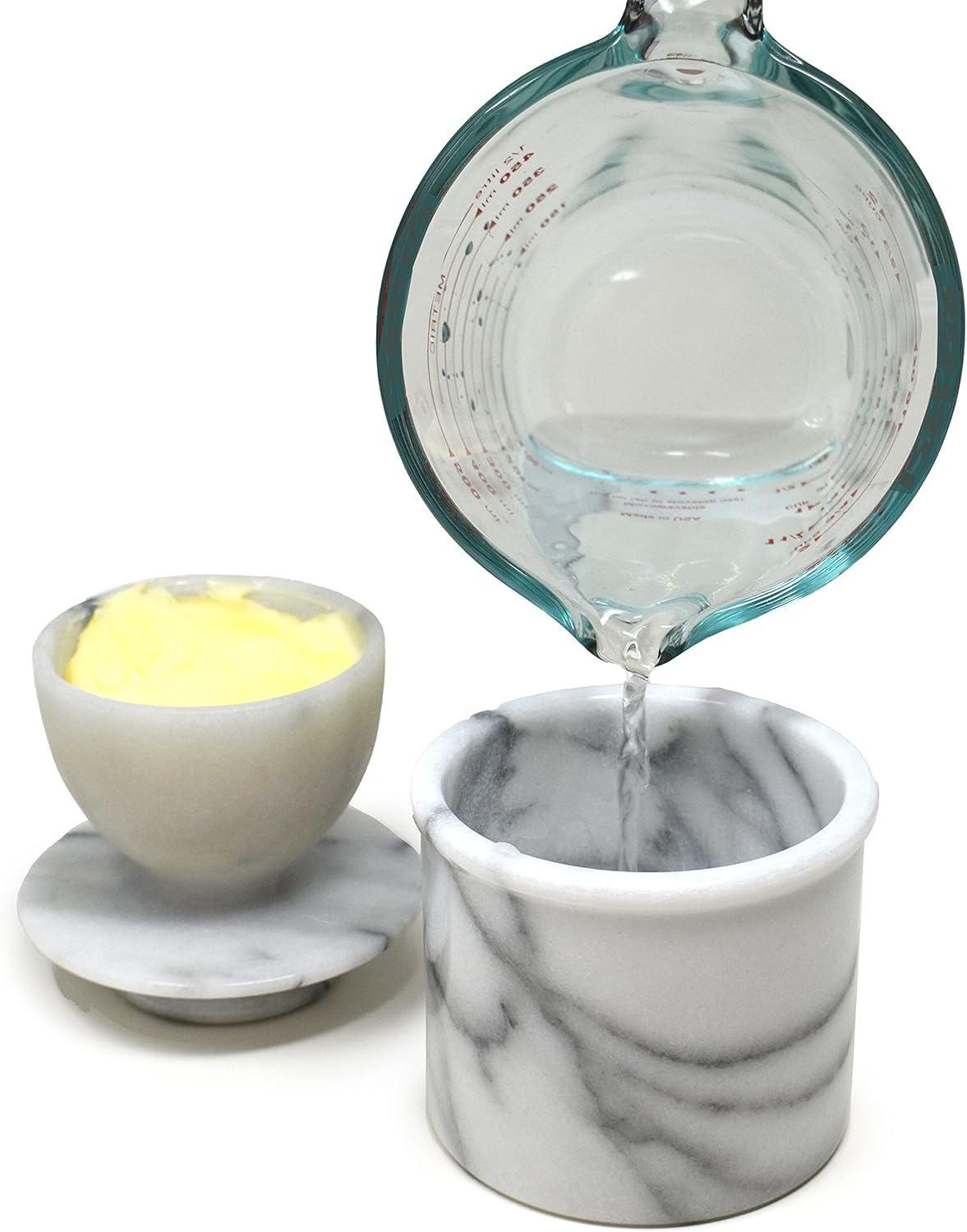 Norpro Marble Butter Keeper,Off-White45