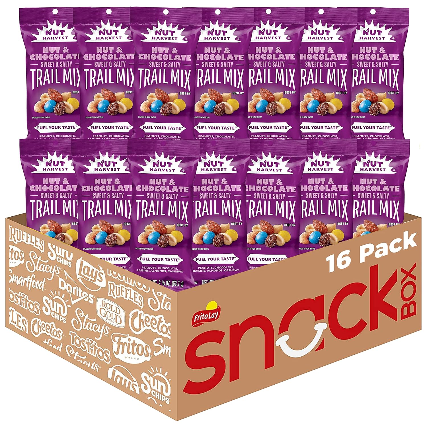 Nut Harvest, Nut & Chocolate Mix, 2.25 Ounce (Pack of 16) Nut Harvest, Nut & Chocolate Mix, 2.25 Ounce (Pack of 16)