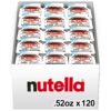 Nutella Hazelnut Spread with Cocoa for Breakfast, Bulk 120 Pack Mini Cups, 0.52 oz Each, Holiday Baking and Desserts