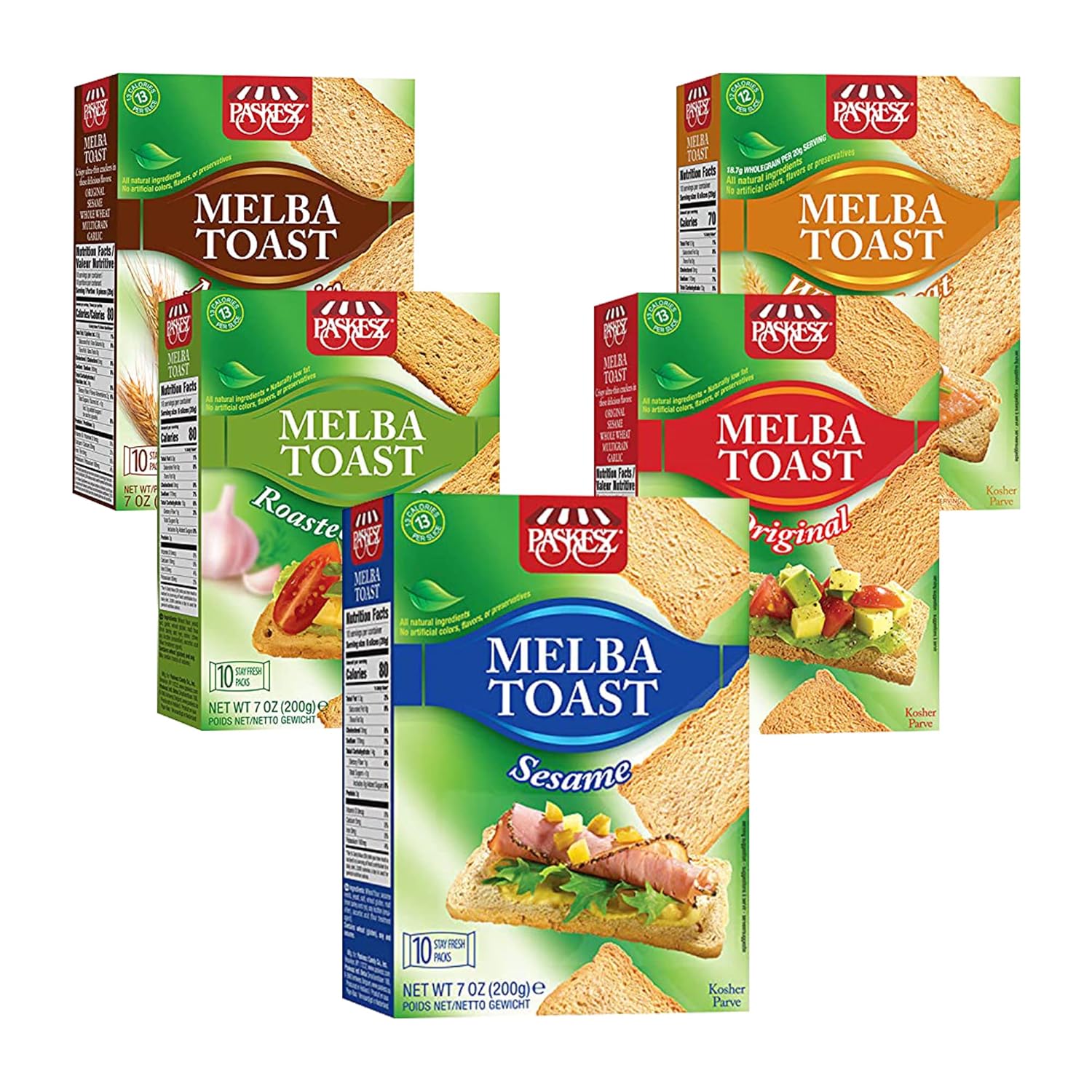 Only Kosher Candy Melba Toast Flatbread Crackers Kosher Certified Delicious Snack Crackers, Variety Combo Pack (Pack of 5) Only Kosher Candy Melba Toast Flatbread Crackers Kosher Certified Delicious Snack Crackers, Variety Combo Pack (Pack of 5)