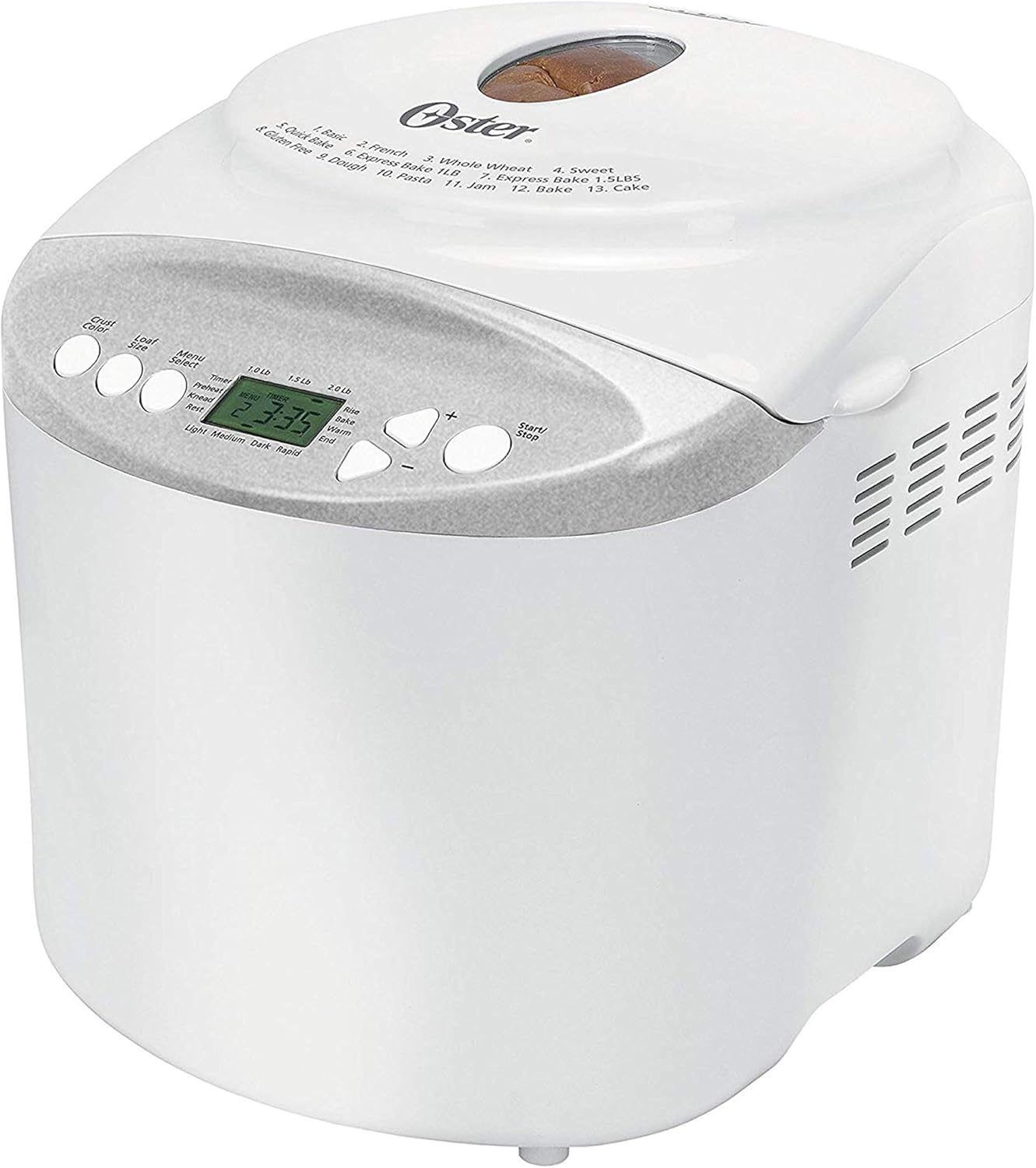 Oster Expressbake Bread Maker with Gluten-Free Setting, 2 Pound, White (CKSTBR9050-NP) Oster Expressbake Bread Maker with Gluten-Free Setting, 2 Pound, White (CKSTBR9050-NP)