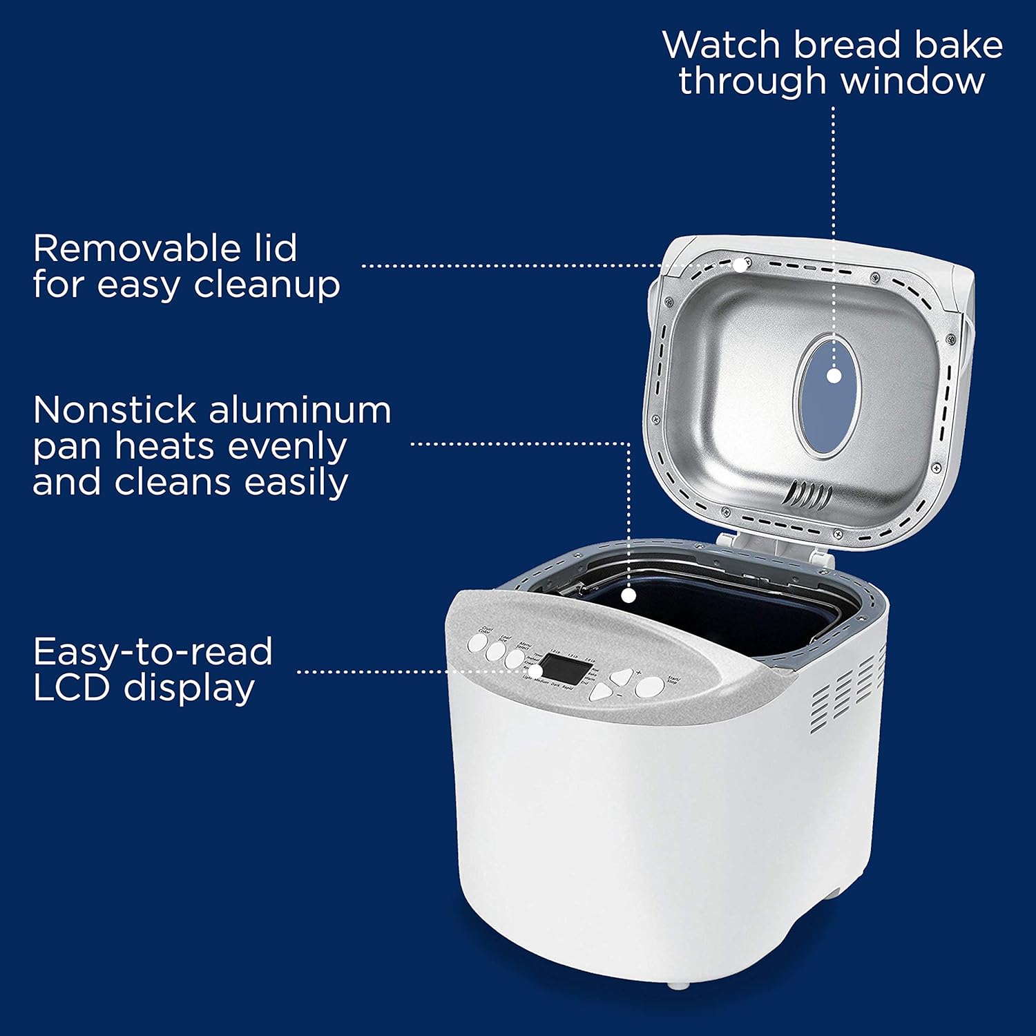 Oster Expressbake Bread Maker with Gluten-Free Setting, 2 Pound, White (CKSTBR9050-NP)1