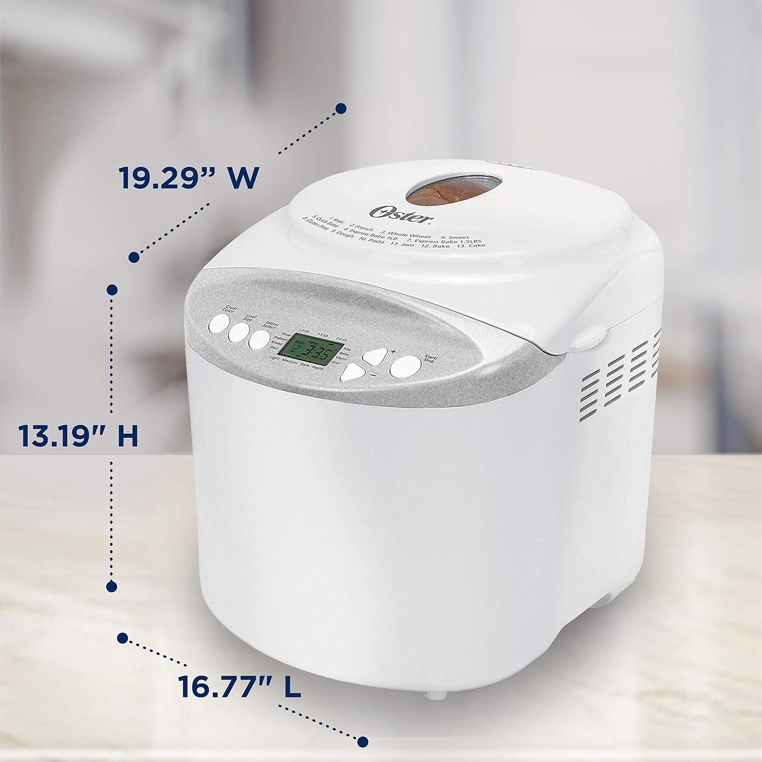 Oster Expressbake Bread Maker with Gluten-Free Setting, 2 Pound, White (CKSTBR9050-NP)8