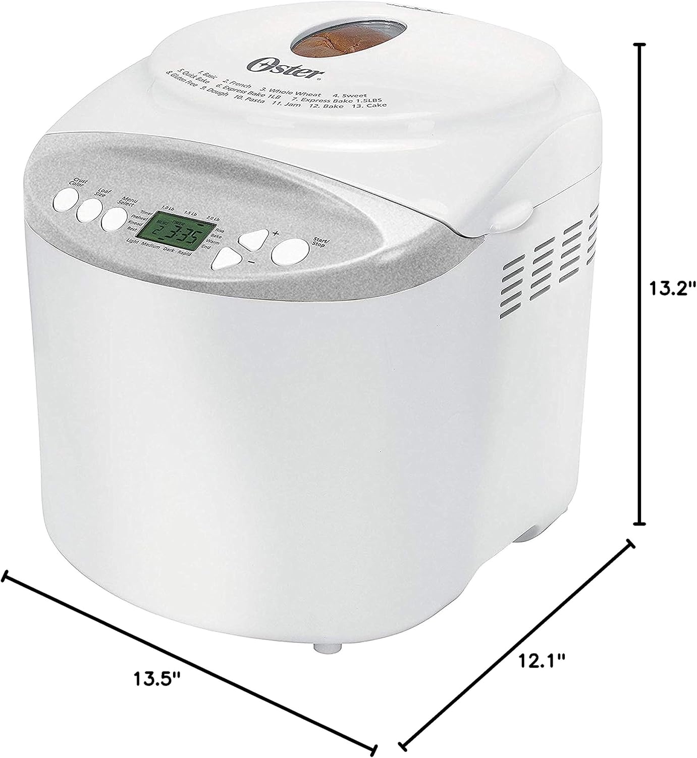 Oster Expressbake Bread Maker with Gluten-Free Setting, 2 Pound, White (CKSTBR9050-NP)9