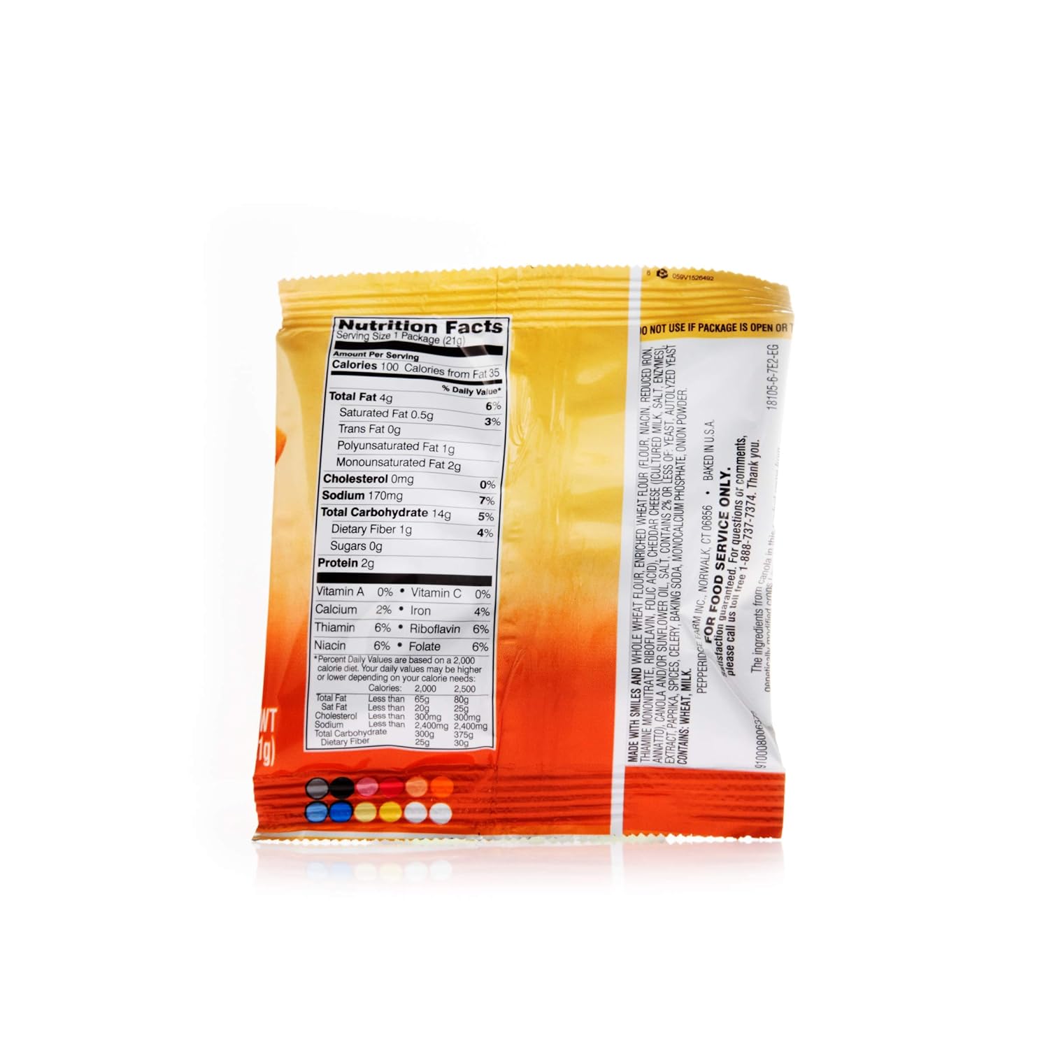 PEPPERIDGE FARM 100 Calorie Whole Grain Cheddar Goldfish, 100-Count Pouches`