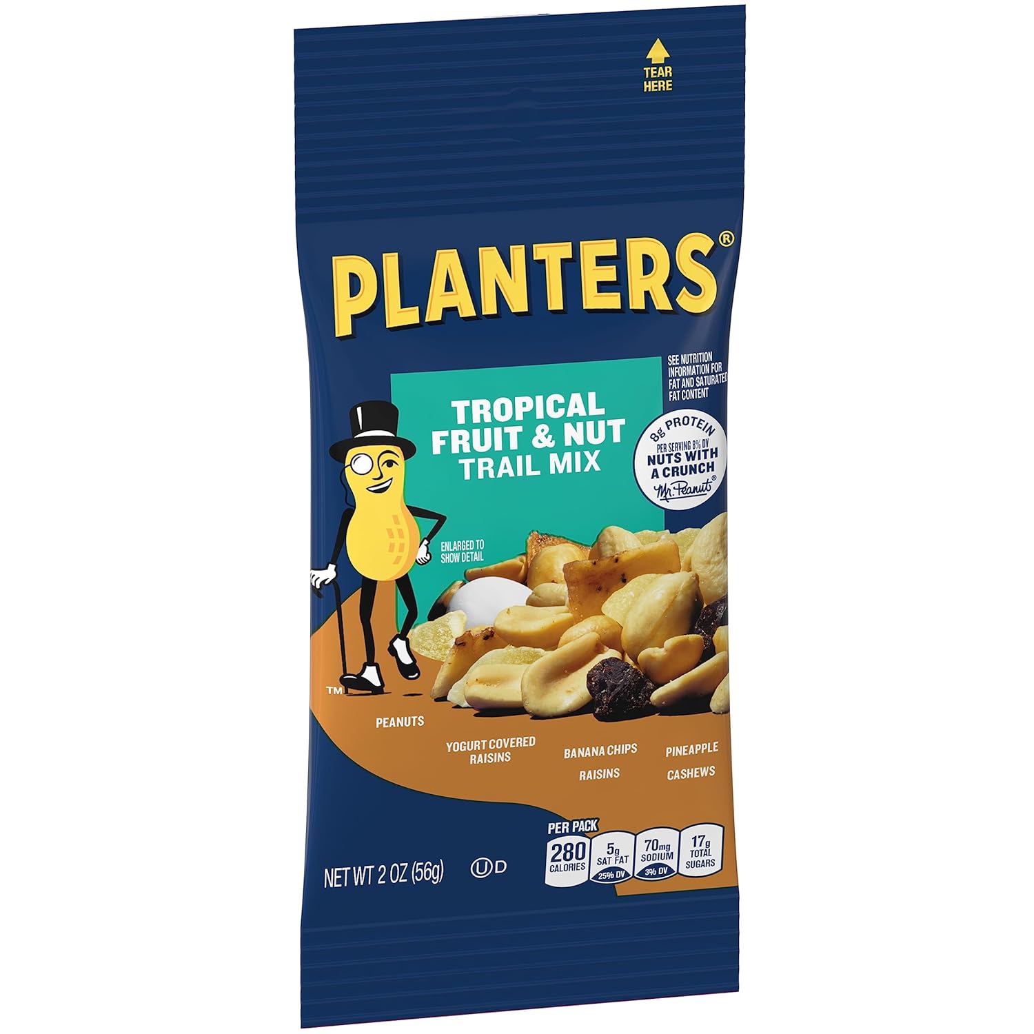 PLANTERS Fruit and Nut Trail Mix, 2 oz Single Serve Bags (Pack of 72) - Trail Mix Snack Pack for On the Go Snacking - Great After School Snack, Movie Snack or Active Lifestyle Snack - Kosher Snack PLANTERS Fruit and Nut Trail Mix, 2 oz Single Serve Bags (Pack of 72) - Trail Mix Snack Pack for On the Go Snacking - Great After School Snack, Movie Snack or Active Lifestyle Snack - Kosher Snack