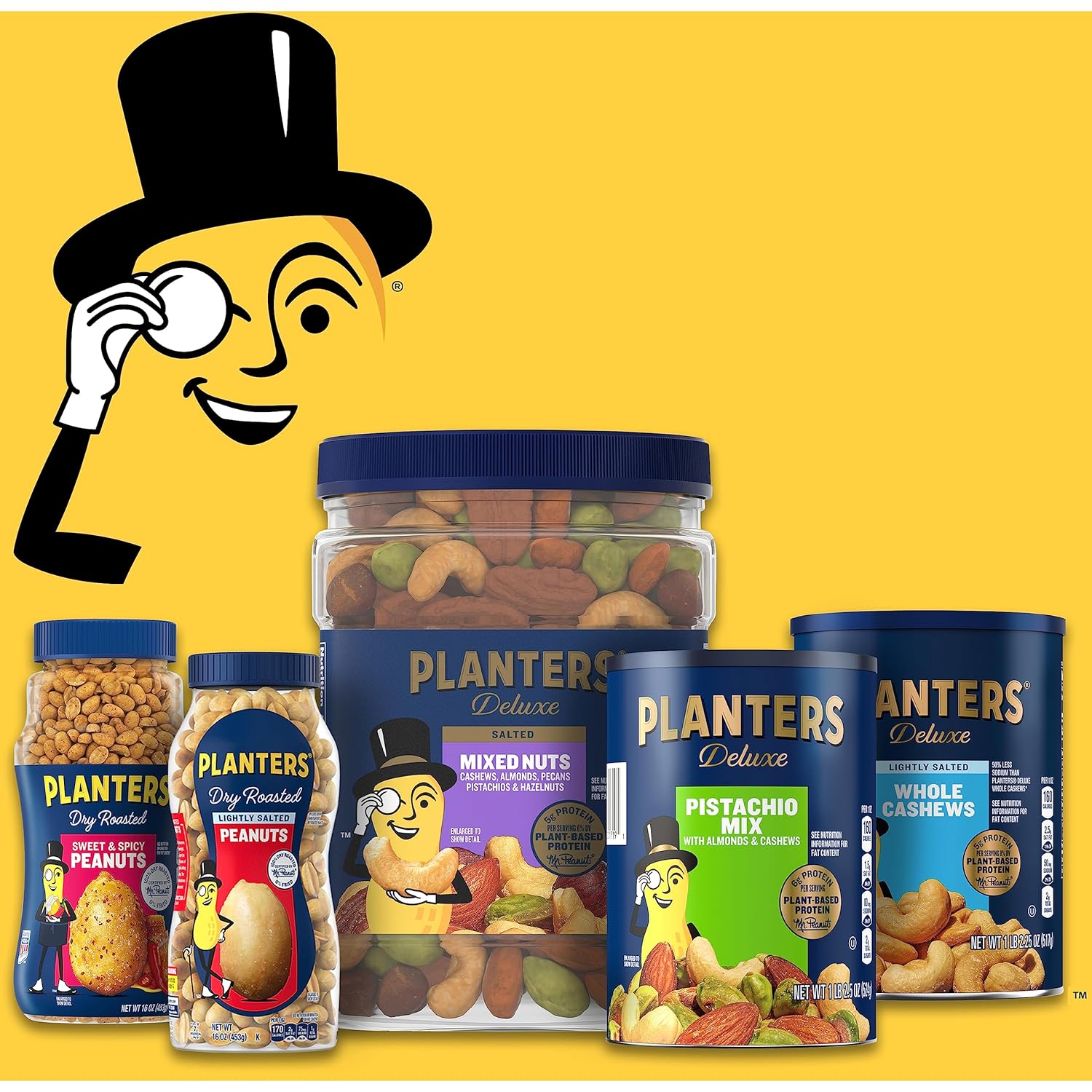 Planters Lightly Salted Dry Roasted Peanuts (6 ct Pack, 2.2 lb Containers)7