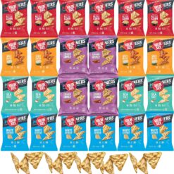 Pop-Cornners Snacks Gluten Free Chips, 5 Flavor Variety Pack 28 Count 1 oz Bags Packaged By Doomi