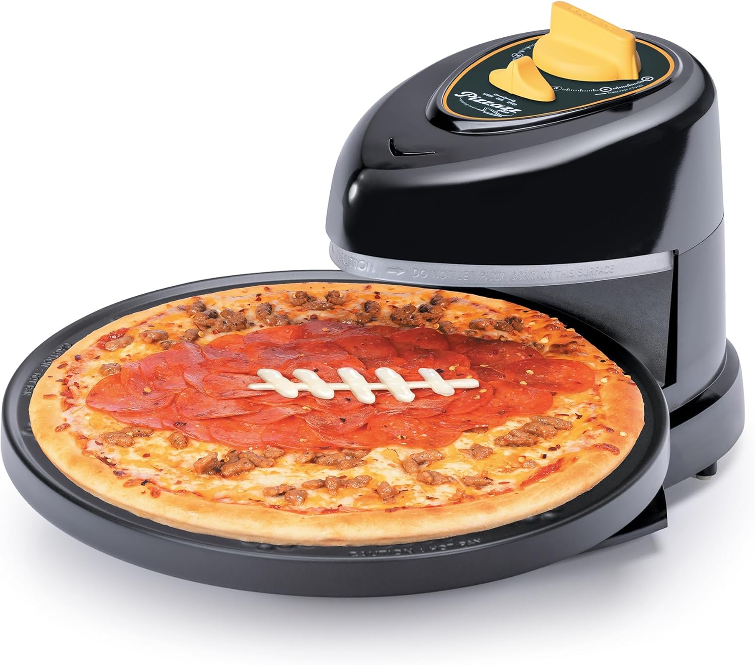 Presto 03434 Pizzaz Plus Rotating Oven - 12-Inch, Countertop Pizza Oven, Nonstick Tray, Top and Bottom Heating Elements, Easy to Clean, Green Gold1