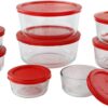 Pyrex 16-Pc Glass Food Storage Set - 7, 4, 2 & 1 Cup Round Containers With Lids, BPA-Free, Dishwasher & Microwave Safe