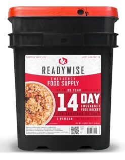 READYWISE - 14 Day, Emergency Food Supply, 150 Servings, 1 Bucket, Freeze Dried Food, MRE, Pre-made, Camping Essentials, Survival Kit, Food for, Hiking, Adventure and Emergencies, 25-Year Shelf Life